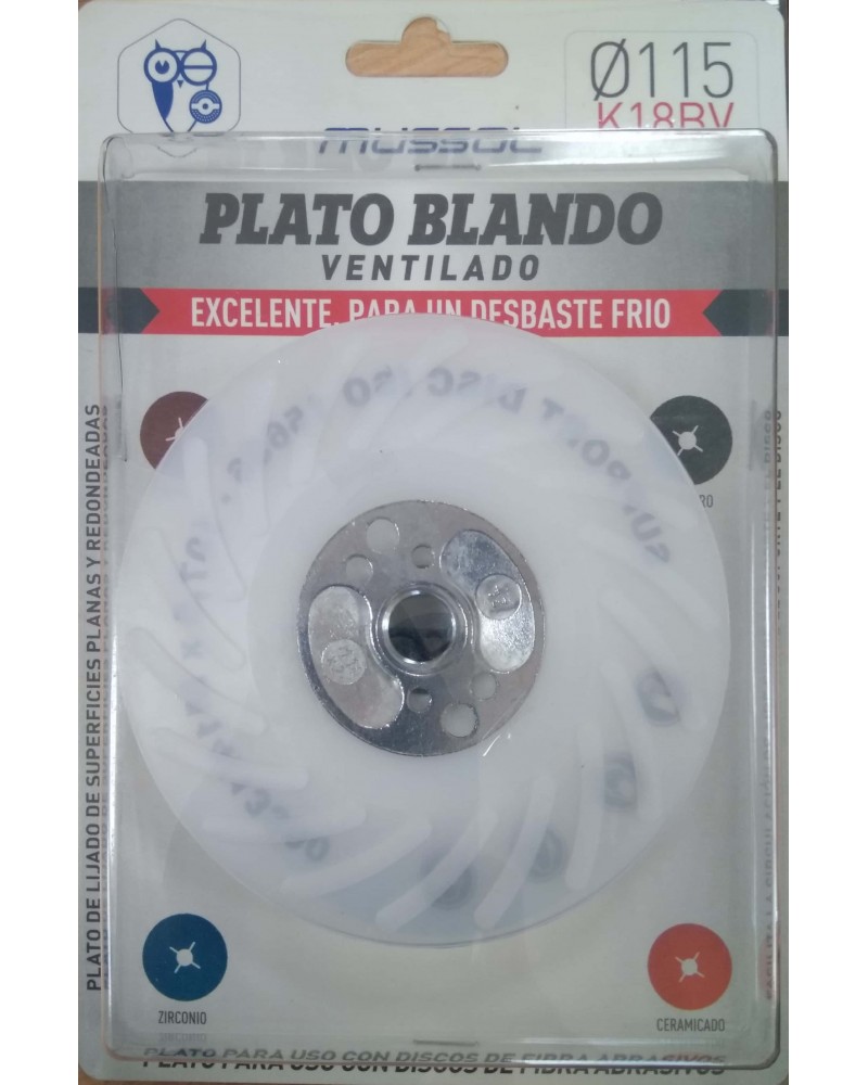 PLATO VENTILADO AMOLADORA Ø115