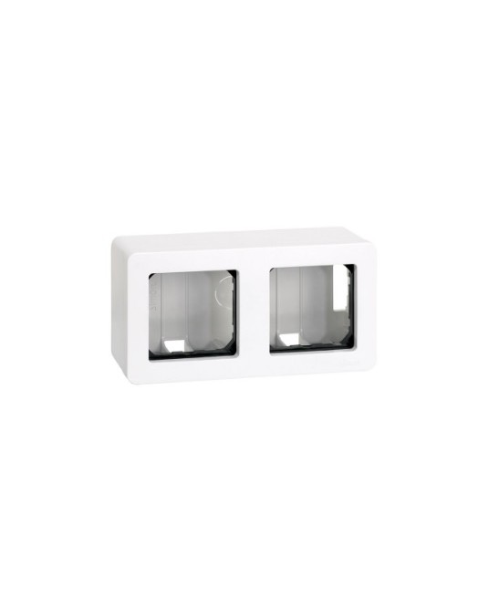 CAJA DE SUPERFICIE 2 ELEMENTOS BLANCO SIMON 27 (ZOCALO