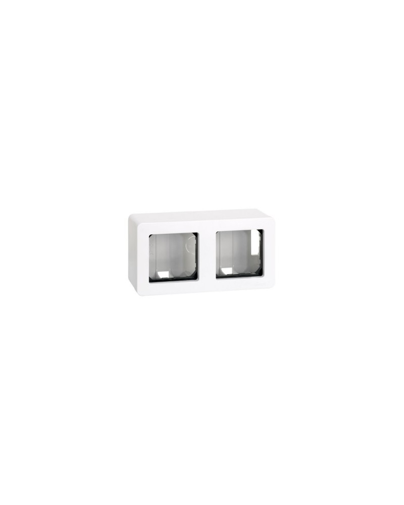 CAJA DE SUPERFICIE 2 ELEMENTOS BLANCO SIMON 27 (ZOCALO