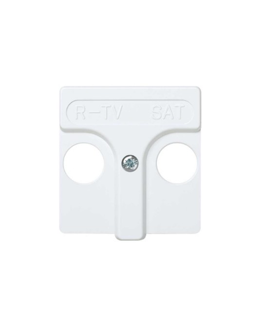 PLACA PARA TOMAS DE R-TV + SAT SIMON 27 BLANCO