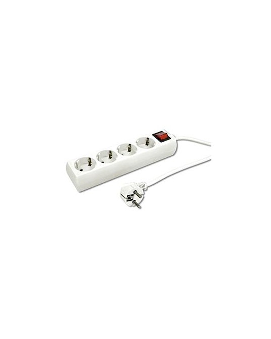 BASE 4 TOMAS CON INTERRUPTOR Y CABLE 3X1MM 1,5 MTS