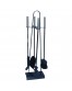 CONJUNTO PARA LAREIRA CON MANGOS INOX