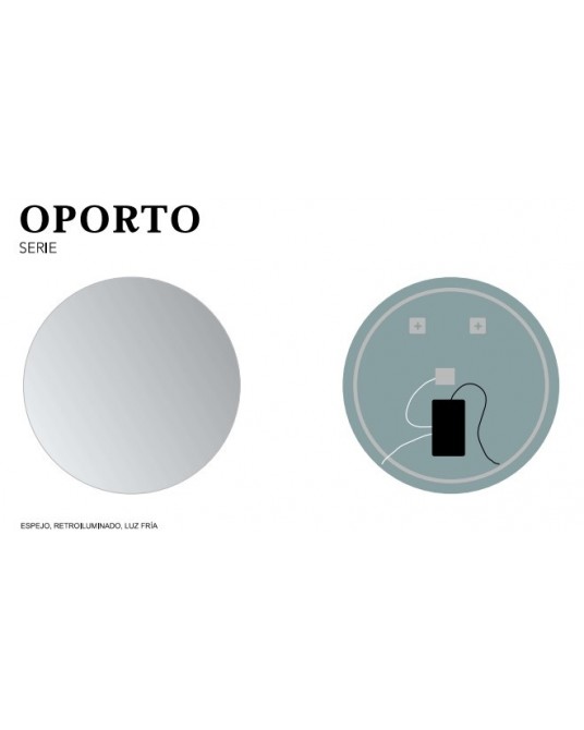 ESPEJO OPORTO Ø 60 CM RETROILUMINADO