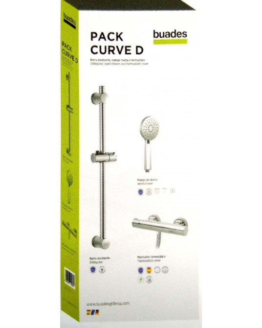 SET DE DUCHA CURVE D PACK BUADES TERMOSTATICA