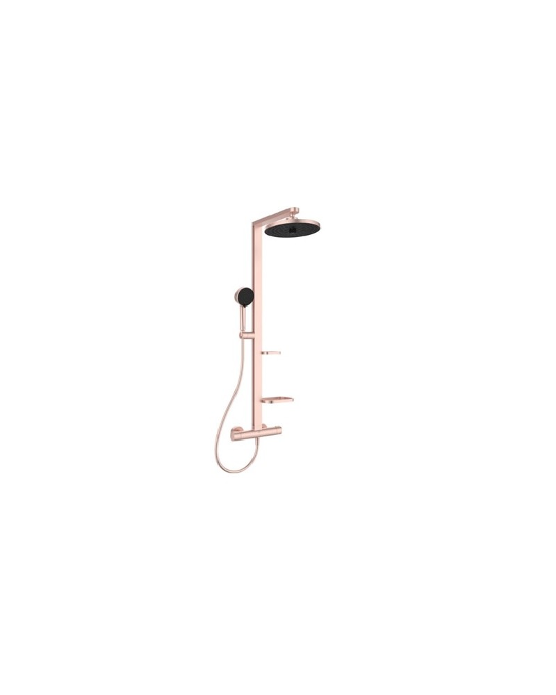 GRAN DUCHA CERATHERM ALU + 260 MM ROSÉ Termostática + Columna fija