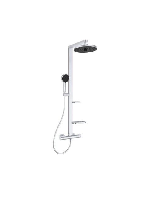 GRAN DUCHA CERATHERM ALU + 260 MM SILVER Termostática + Columna fija