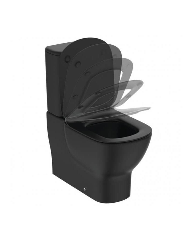 INODORO TESI COMPLETO NEGRO MATE ASIENTO FINO SOFT A/I