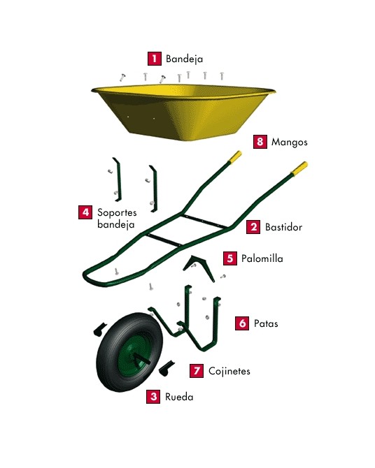 BANDEJA CARRETILLA AZUL